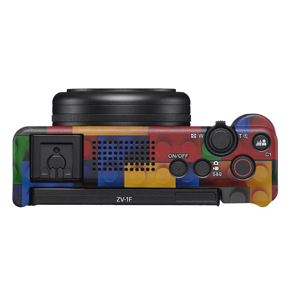 Colorful LEGO Brick Wall Pattern Sony ZV-1F Camera Skin