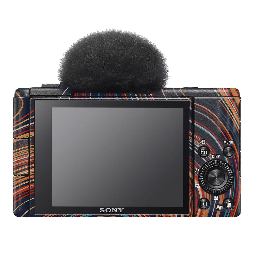 Retro Abstract Striped Swirl Sony ZV-1F Camera Skin