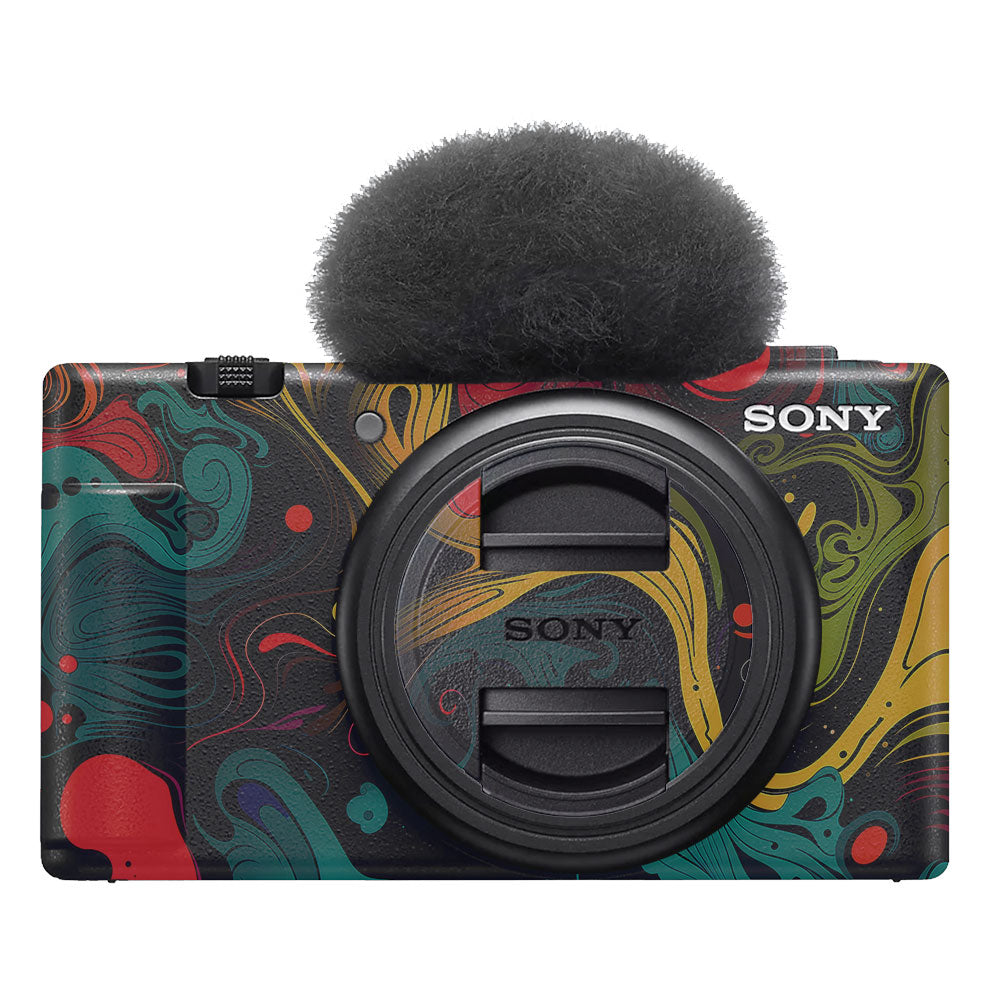 Psychedelic Color Swirl Sony ZV-1F Camera Skin