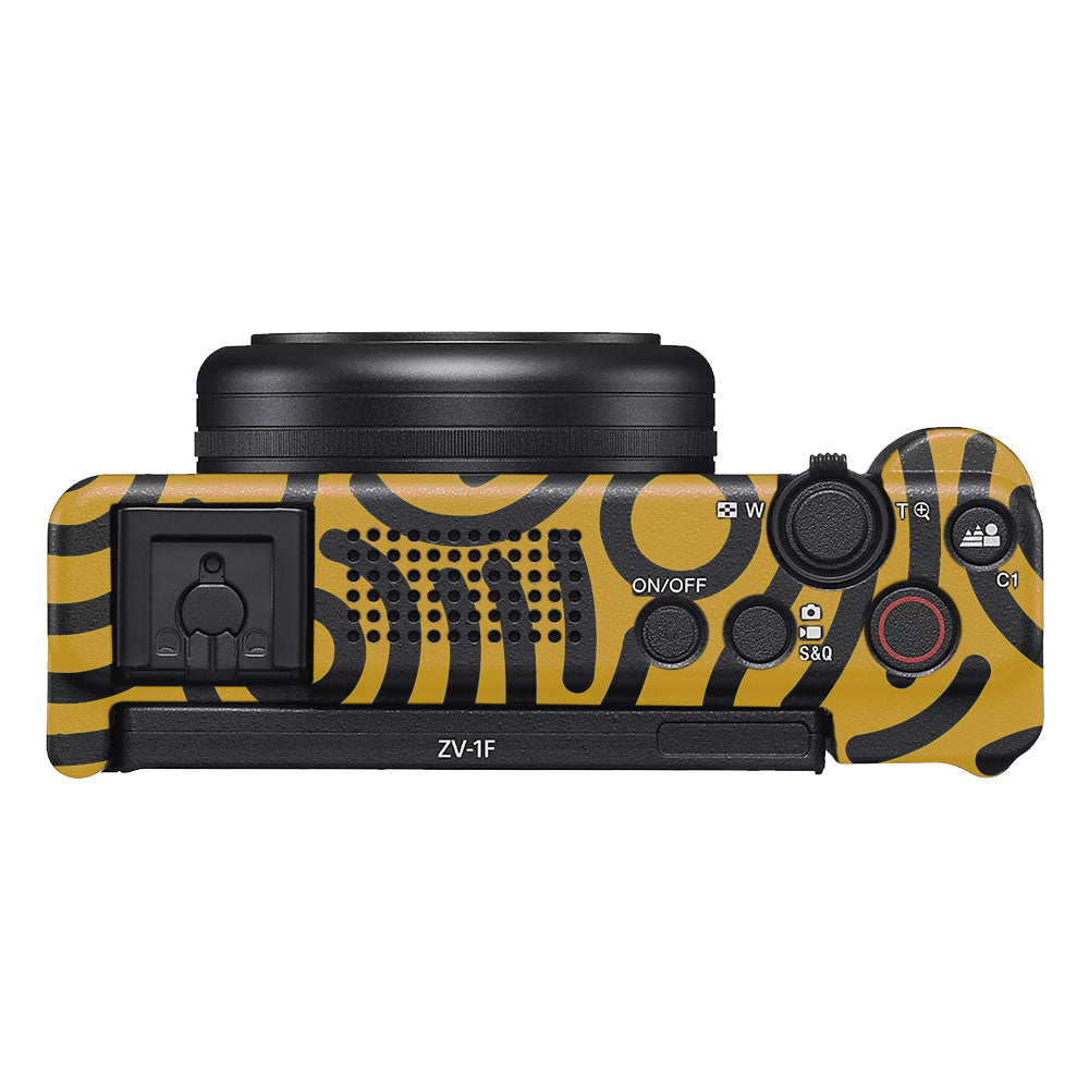 Minimal Yellow Wave Sony ZV-1F Camera Skin
