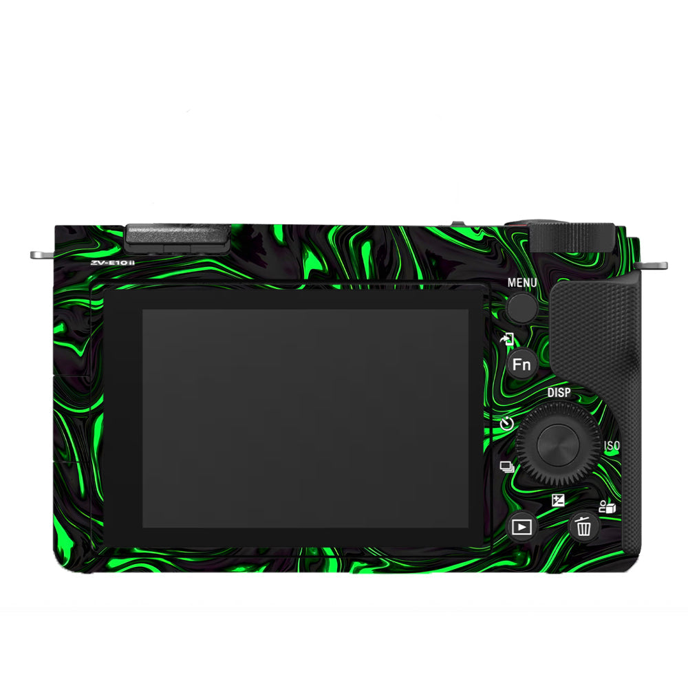 Green Liquid Pattern Sony ZV-E10 Camera Skins