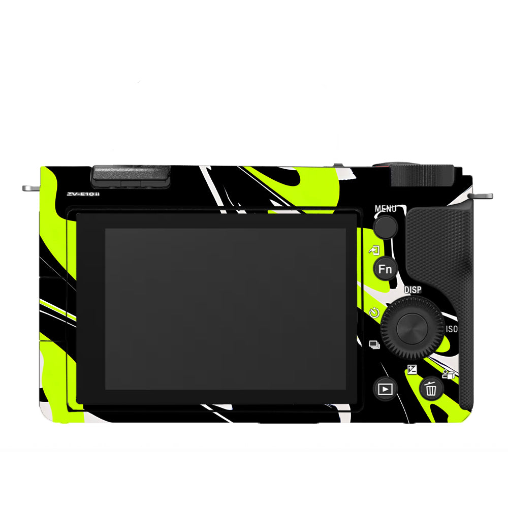 Neon Green and Black Pattern Sony ZV-E10 Camera Skins