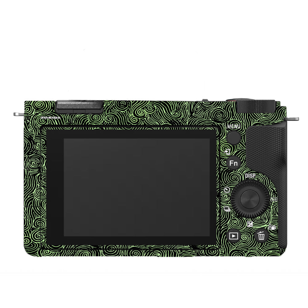 Green Spirals Sony ZV-E10 Camera Skins