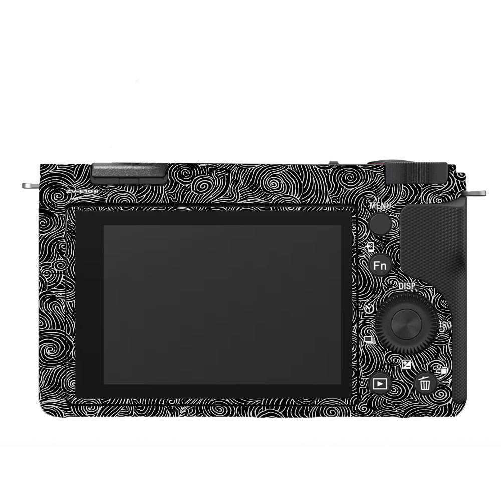 White Spirals Sony ZV-E10 Camera Skins