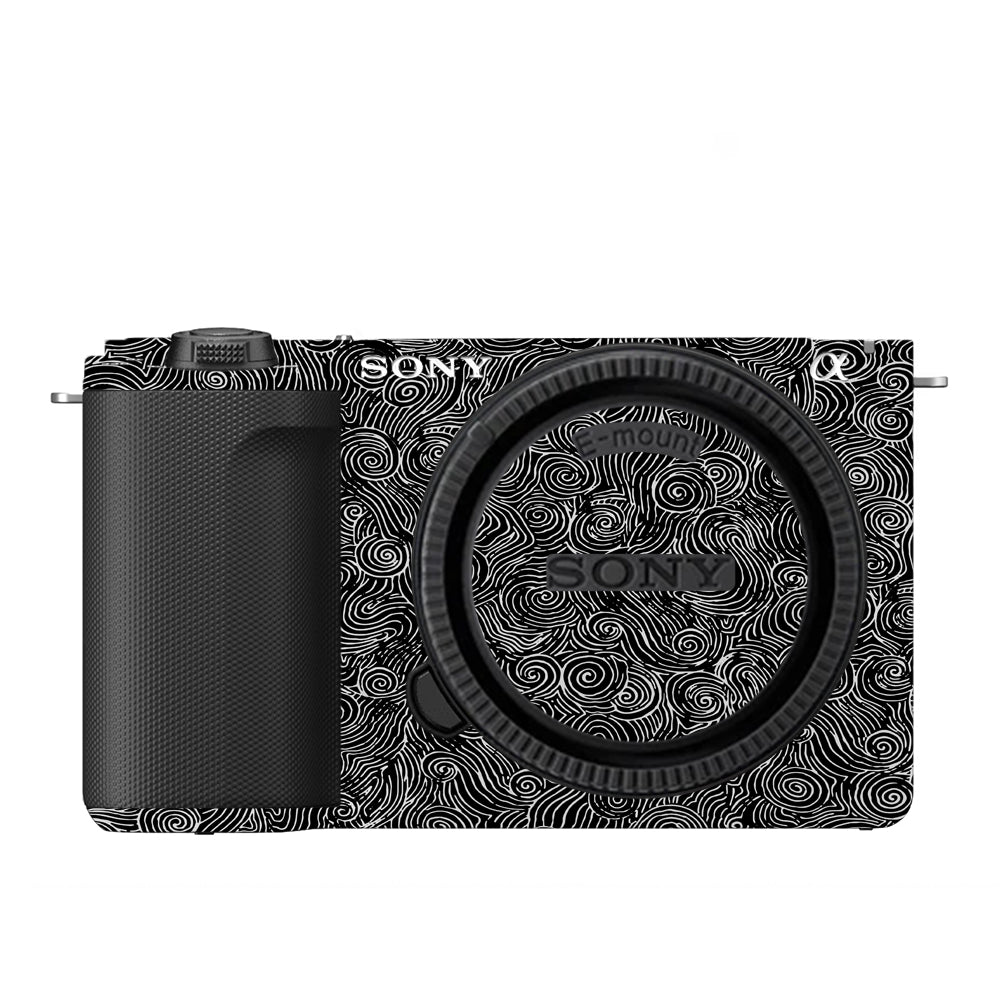 White Spirals Sony ZV-E10 Camera Skins