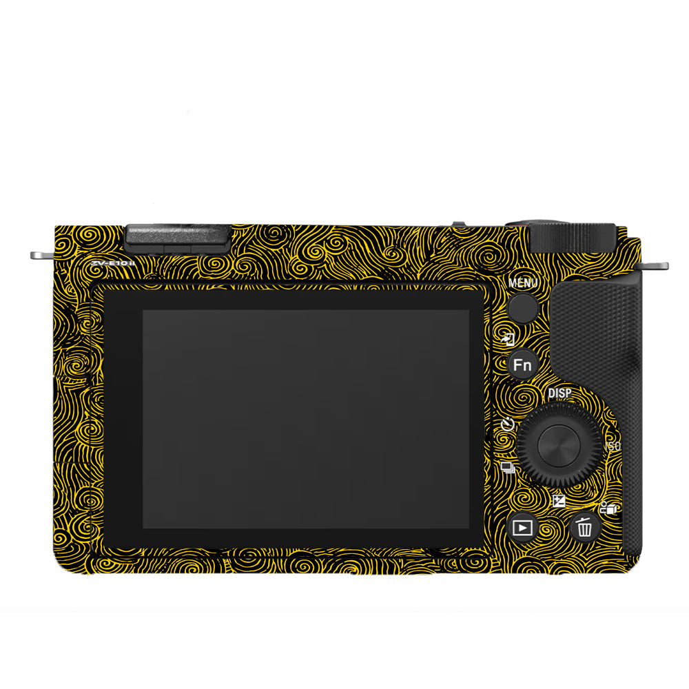 Yellow Spirals Sony ZV-E10 Camera Skins