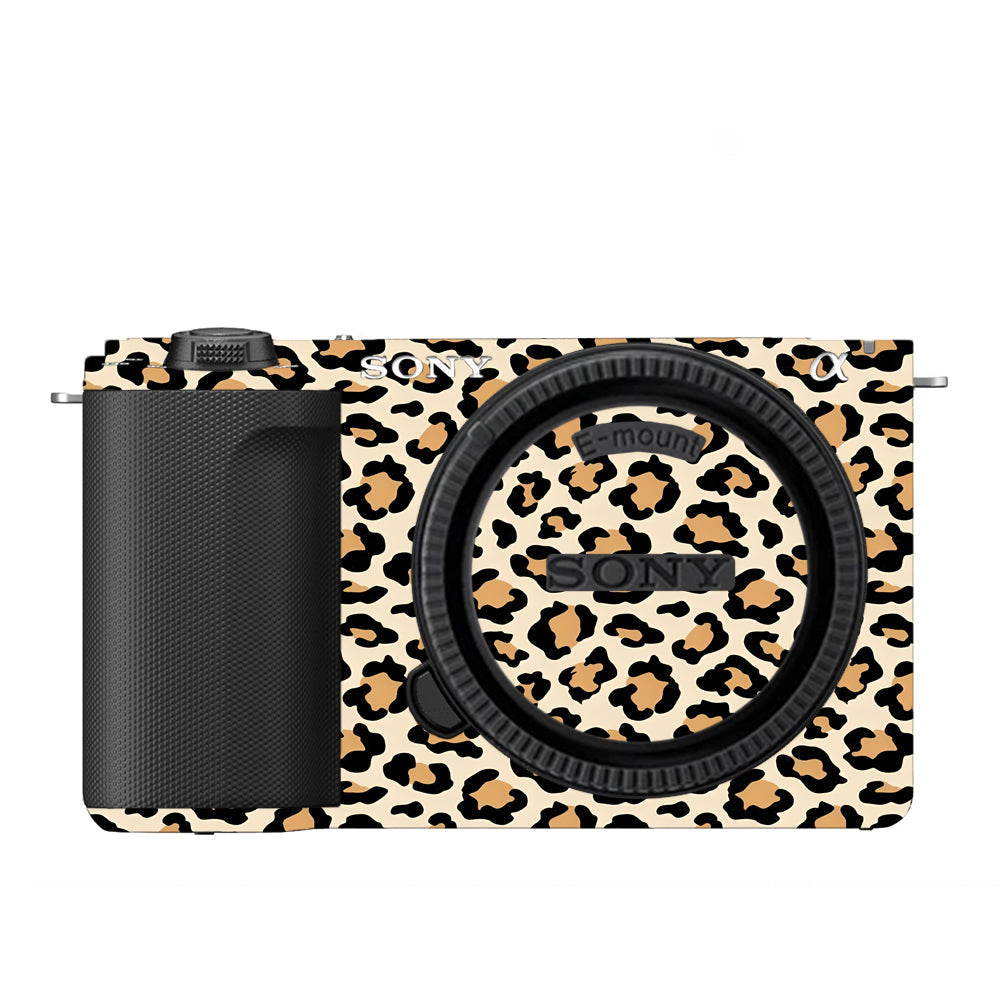 Sandy Leopard Spots Sony ZV-E10 Camera Skins
