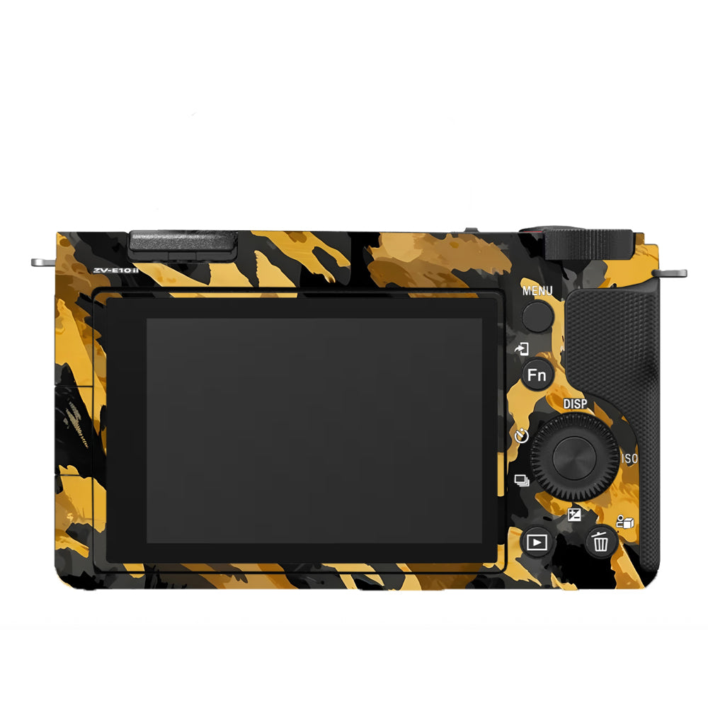 Camo Tiger Blend Sony ZV-E10 Camera Skins
