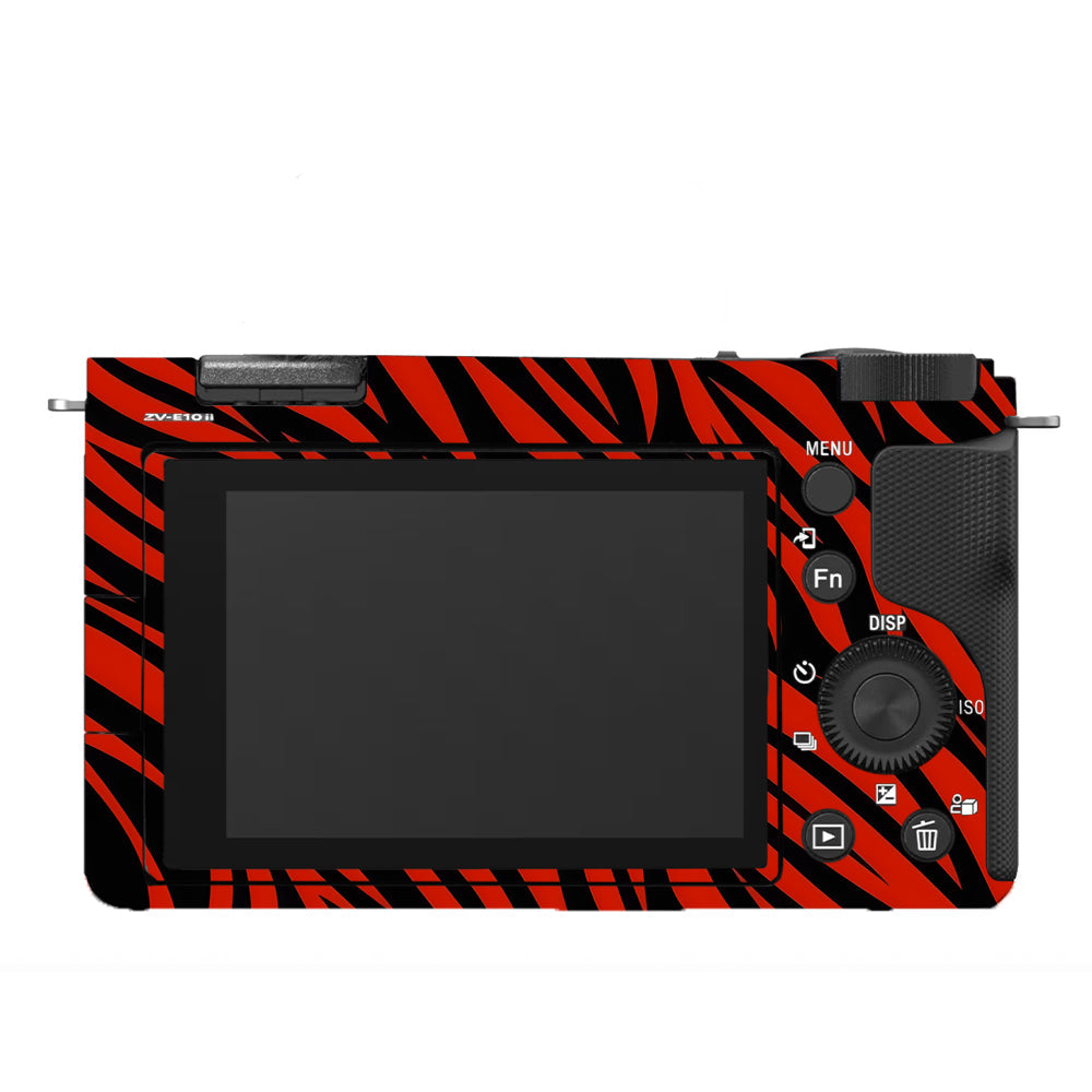 Red and Black Stripes Sony ZV-E10 Camera Skins