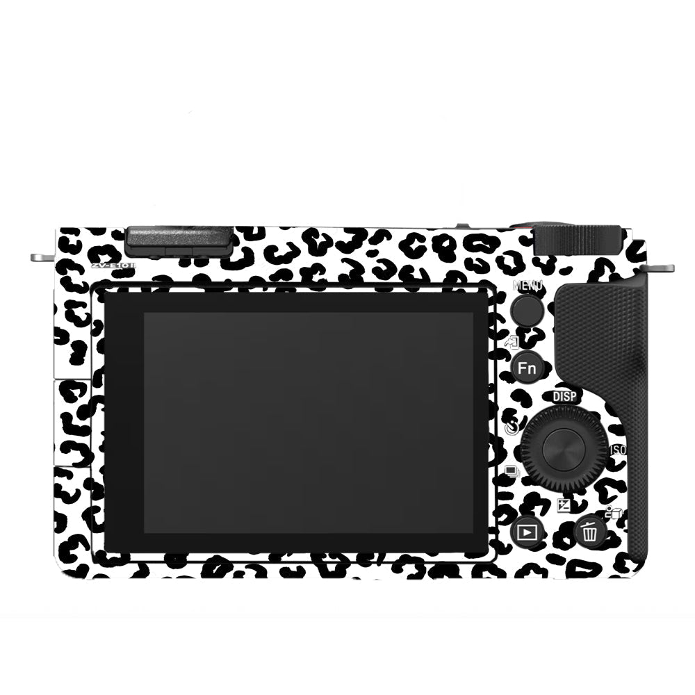White Leopard Sony ZV-E10 Camera Skins