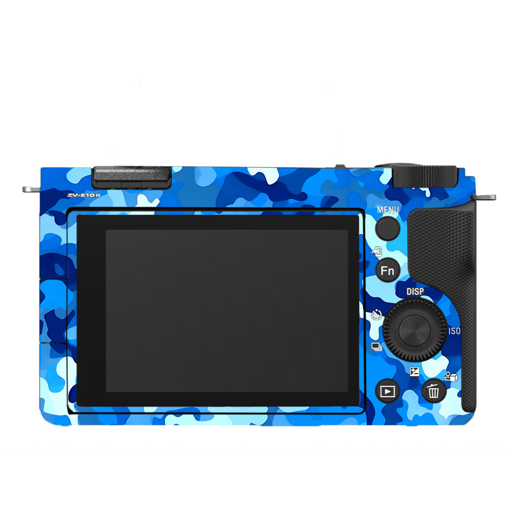 Arctic Blue Camo Pattern Sony ZV-E10 Camera Skins