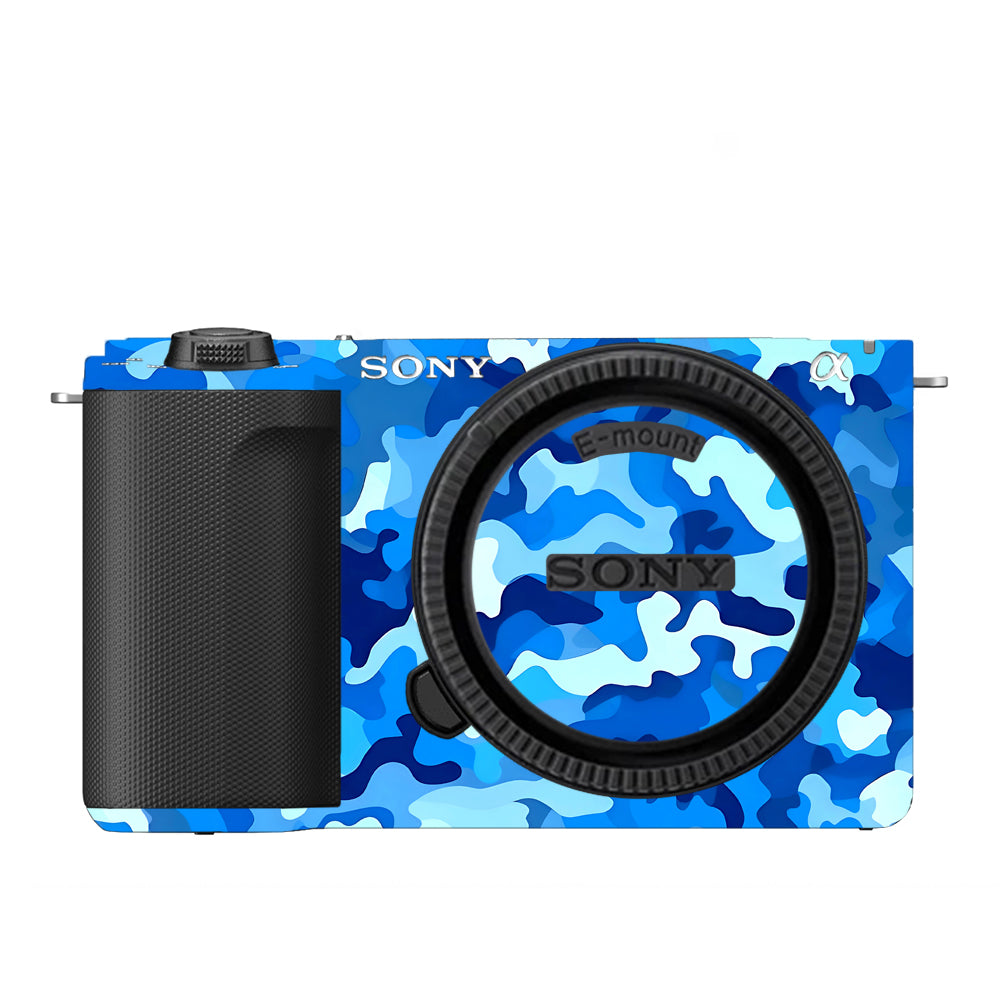 Arctic Blue Camo Pattern Sony ZV-E10 Camera Skins