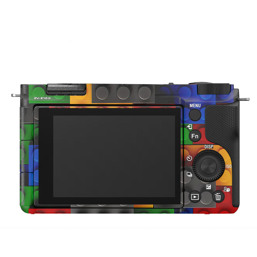 Colorful LEGO Brick Wall Pattern Sony ZV-E10 Camera Skin