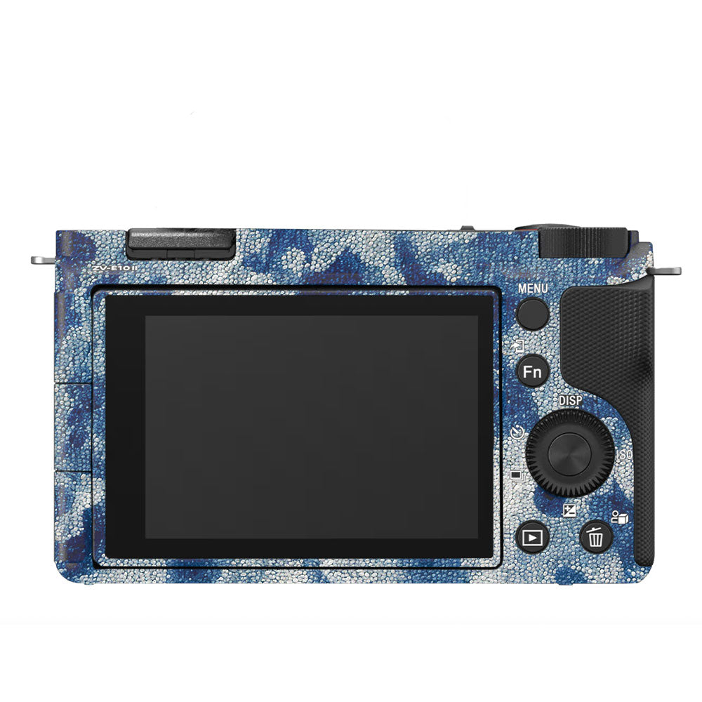 Blue Watercolor Fabric Sony ZV-E10 Camera Skin