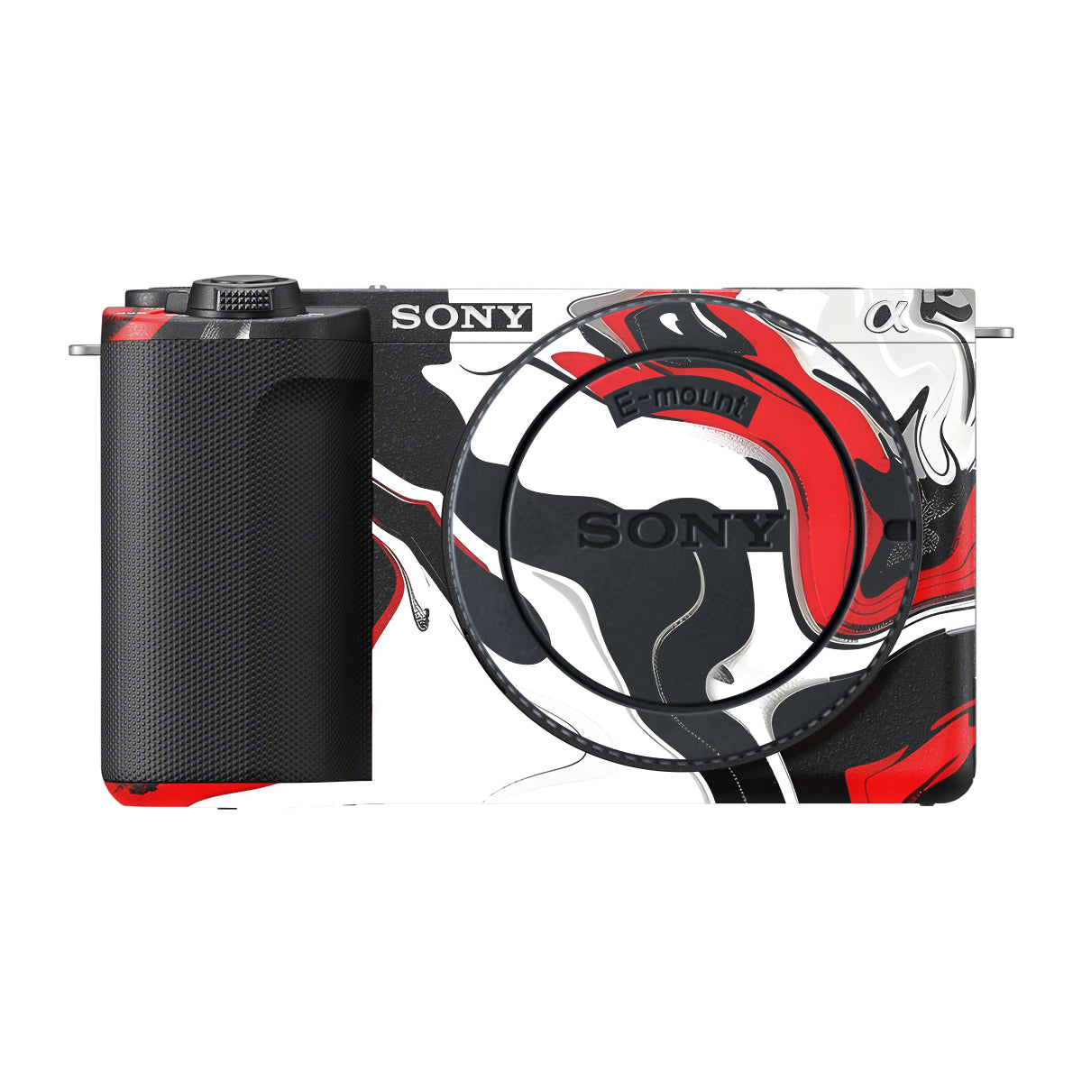 Scarlet and White Motion Sony ZV-E10 Mark II Camera Skin