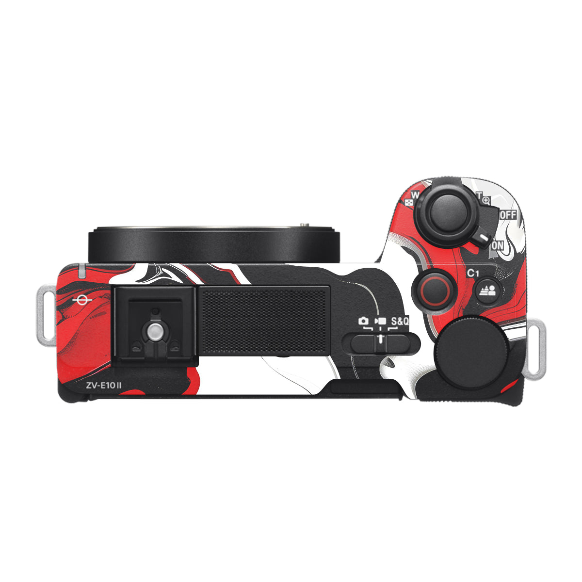 Scarlet and White Motion Sony ZV-E10 Mark II Camera Skin
