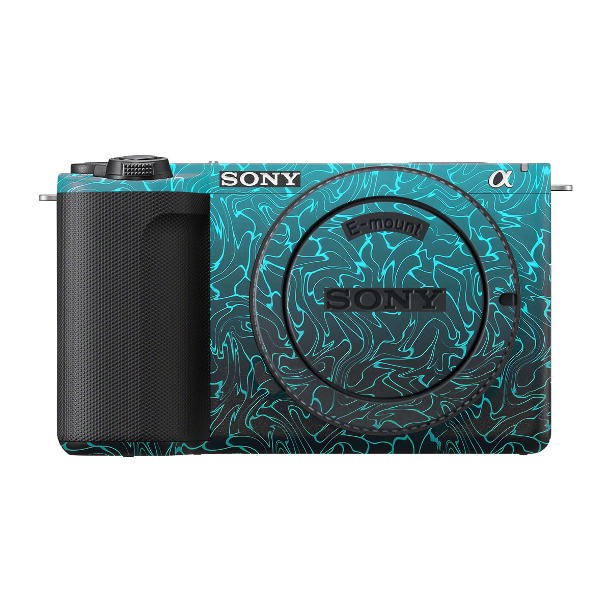 Cyan Blue to Black Gradient Sony ZV-E10 Mark II Camera Skin