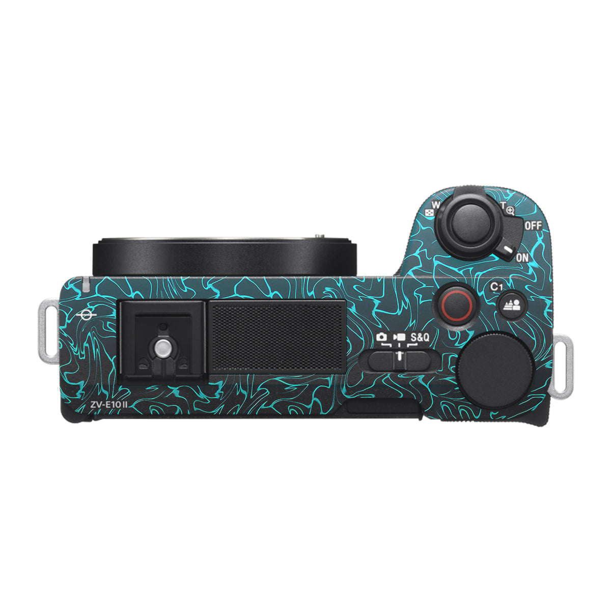 Cyan Blue to Black Gradient Sony ZV-E10 Mark II Camera Skin
