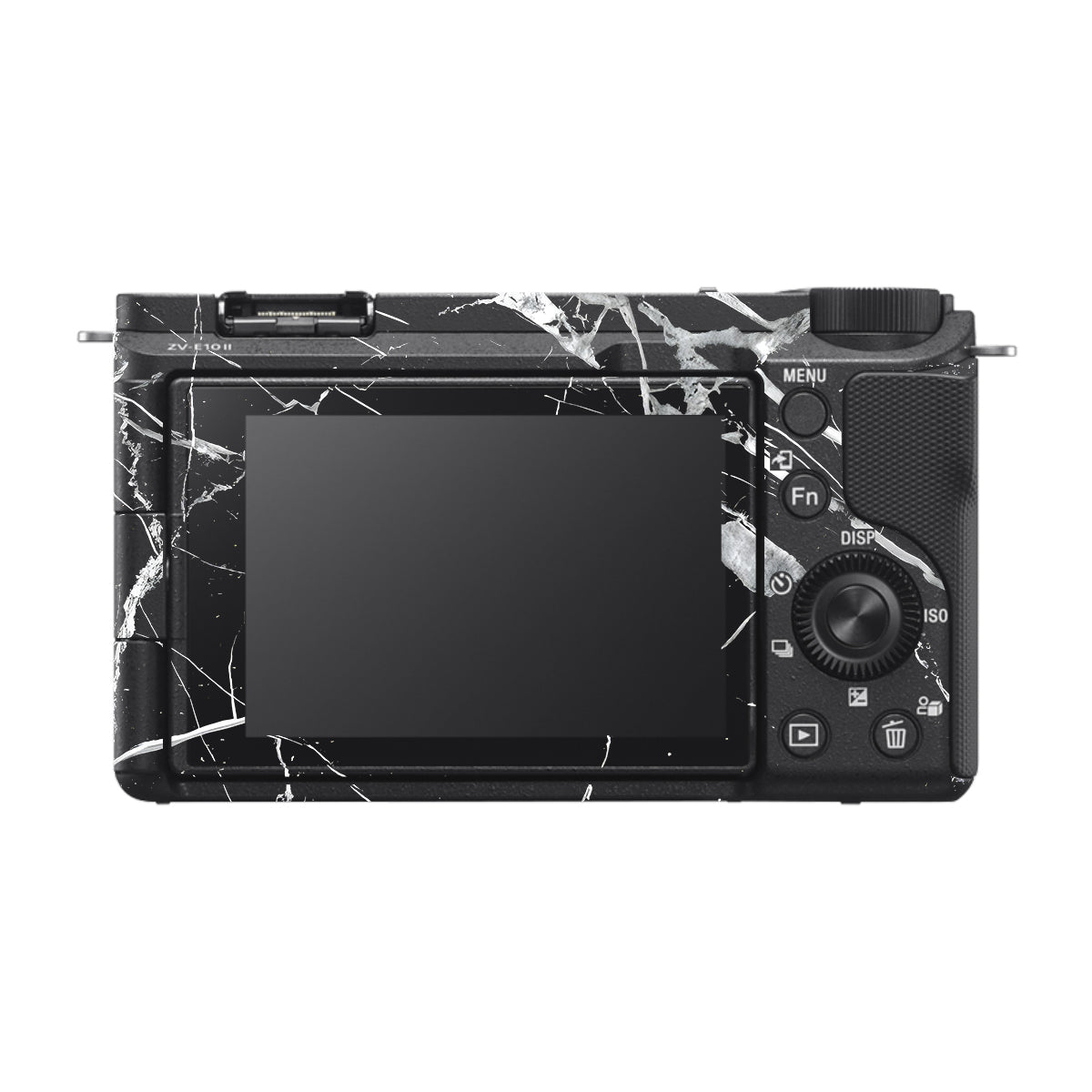 White Veins on Black Sony ZV-E10 Mark II Camera Skin
