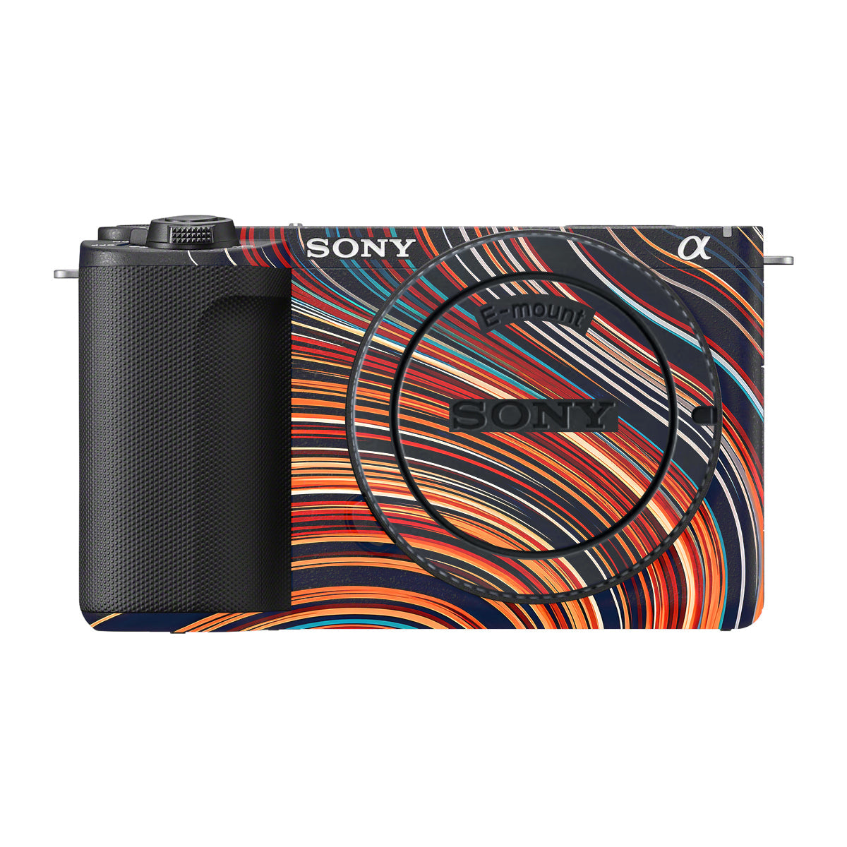 Retro Abstract Striped Swirl Sony ZV-E10 Mark II Camera Skin