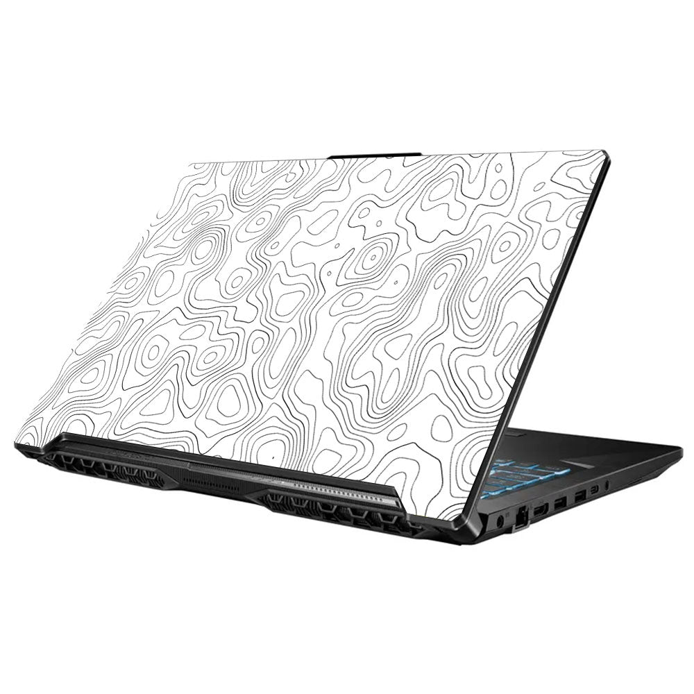 White Contour Design Asus TUF Gaming F17 FX706 Laptop Skin