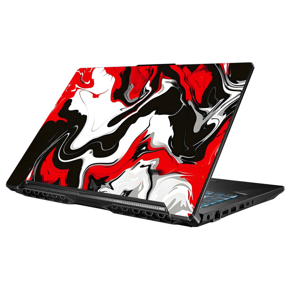 Red and White Marble Asus TUF Gaming F17 FX706 Laptop Skin