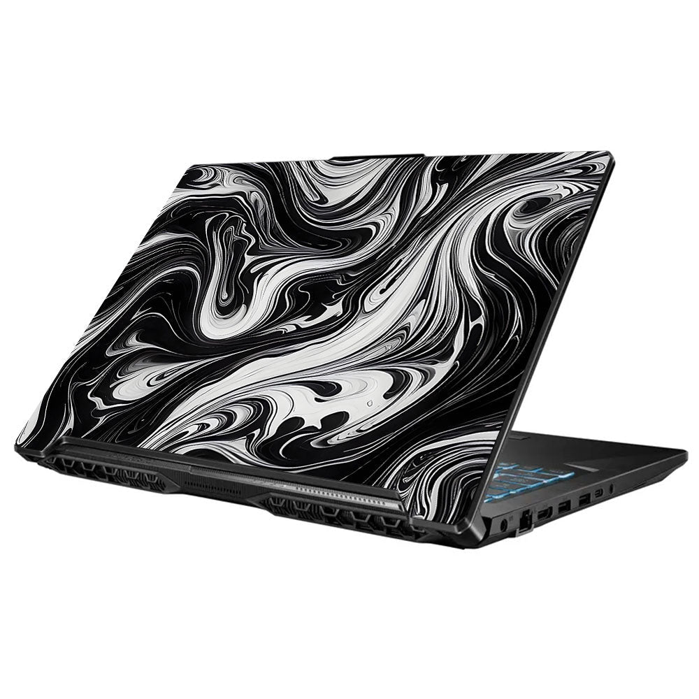 Black and White Marble Asus TUF Gaming F17 FX706 Laptop Skin