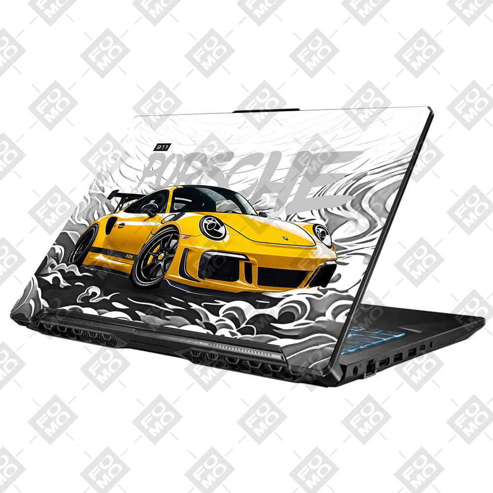 Porsche 911 Yellow Blaze Asus TUF Gaming F17 FX706 Laptop Skin