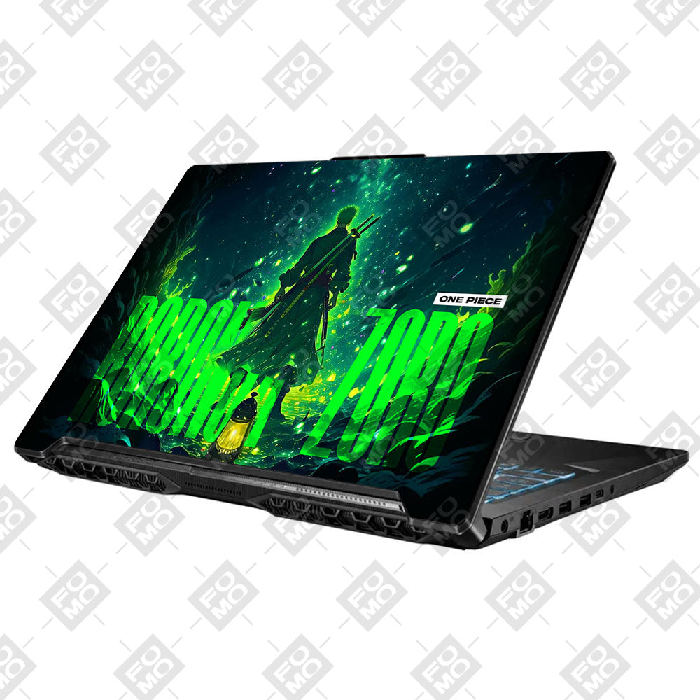 Roronoa Zoro Green Fury Asus TUF Gaming F17 FX706 Laptop Skin
