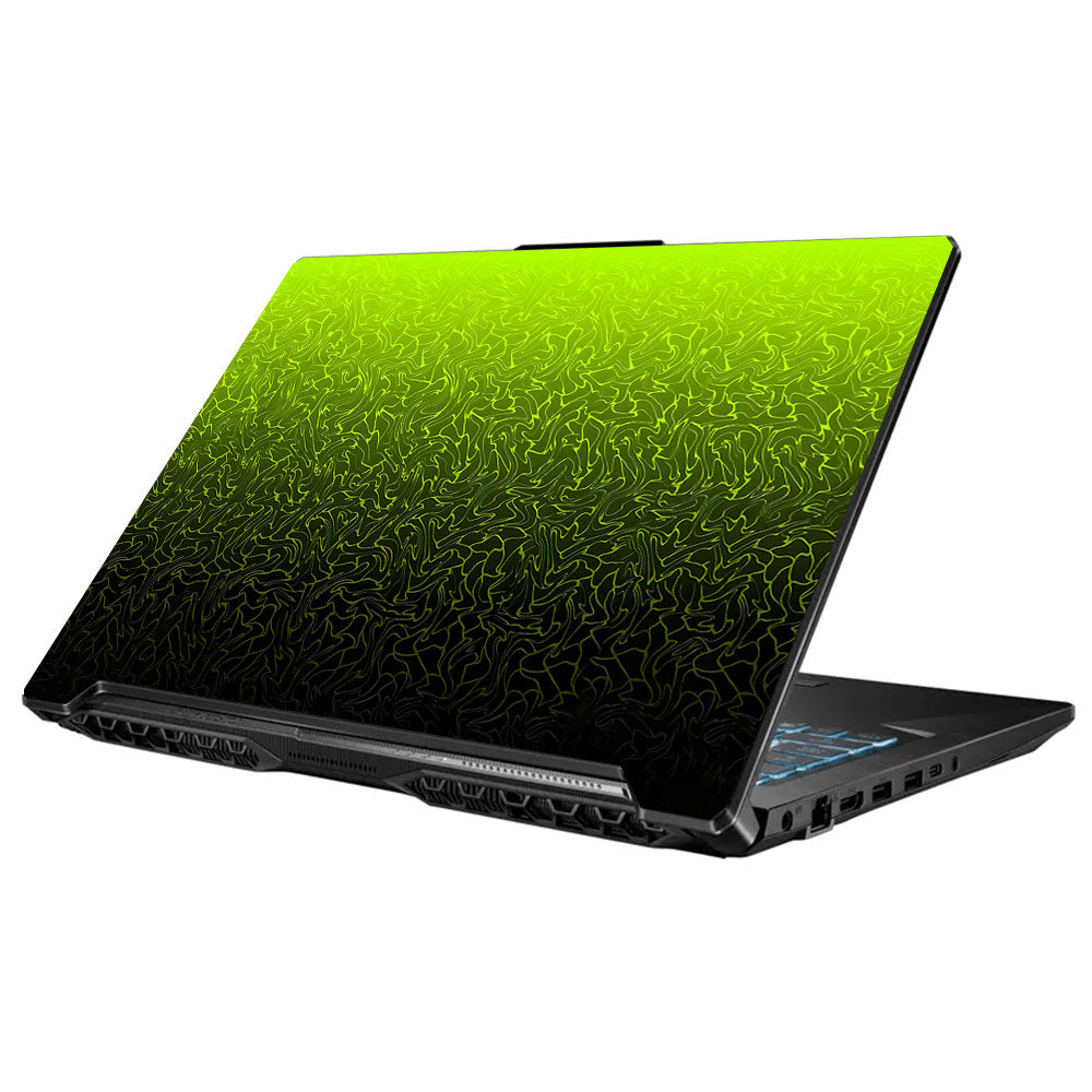 Lime Yellow to Black Gradient Asus TUF Gaming F17 FX706 Laptop Skin