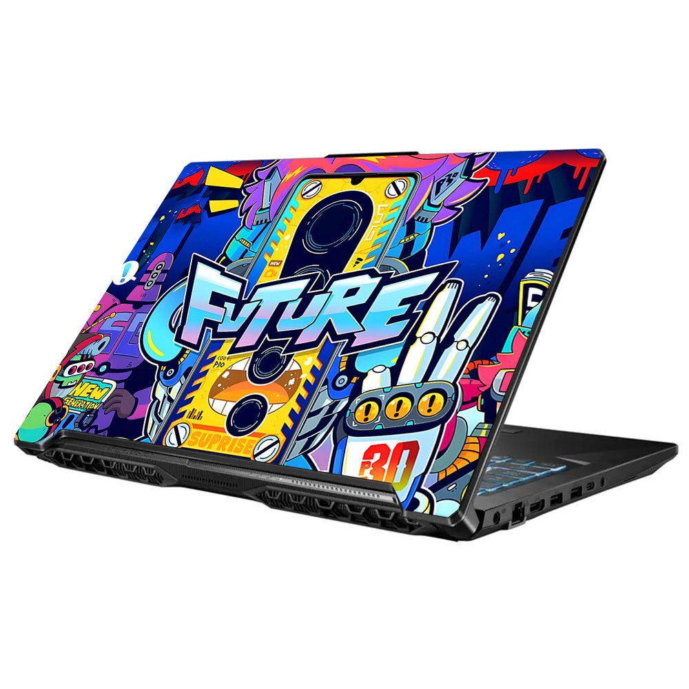 Futuristic Cyberpunk Vision Asus TUF Gaming F17 FX706 Laptop Skin