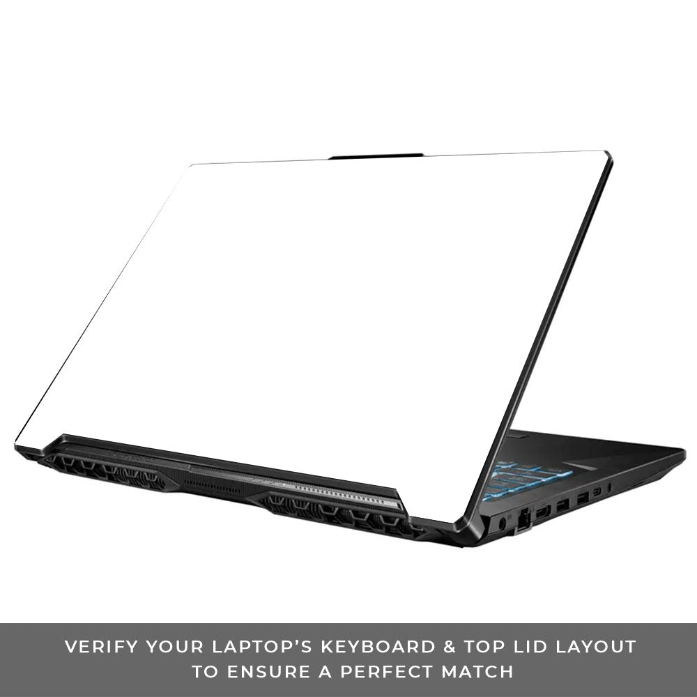Textured White Asus TUF Gaming F17 FX706 Laptop Skin