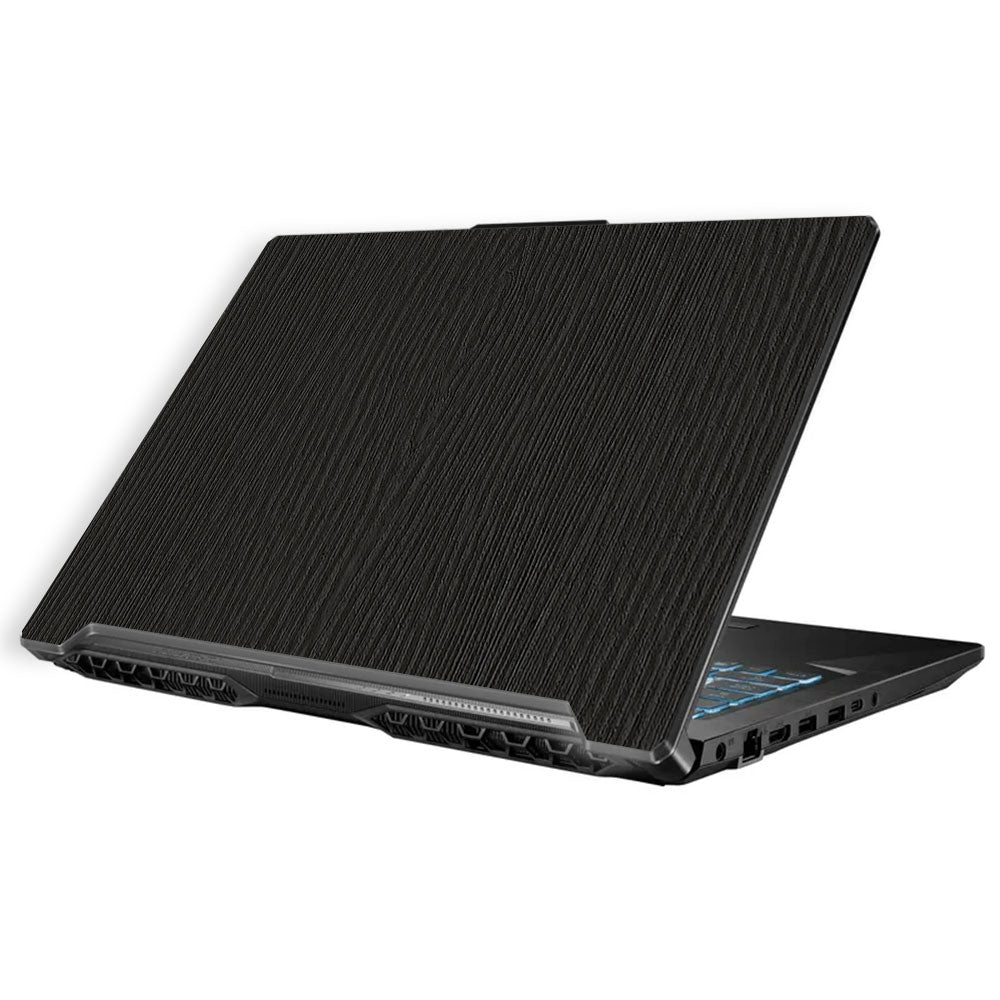 Textured Black Wood Asus TUF Gaming F17 FX706 Laptop Skin