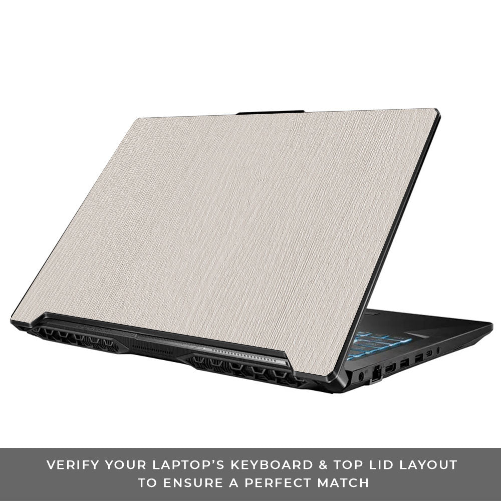Textured White Wood Asus TUF Gaming F17 FX706 Laptop Skin