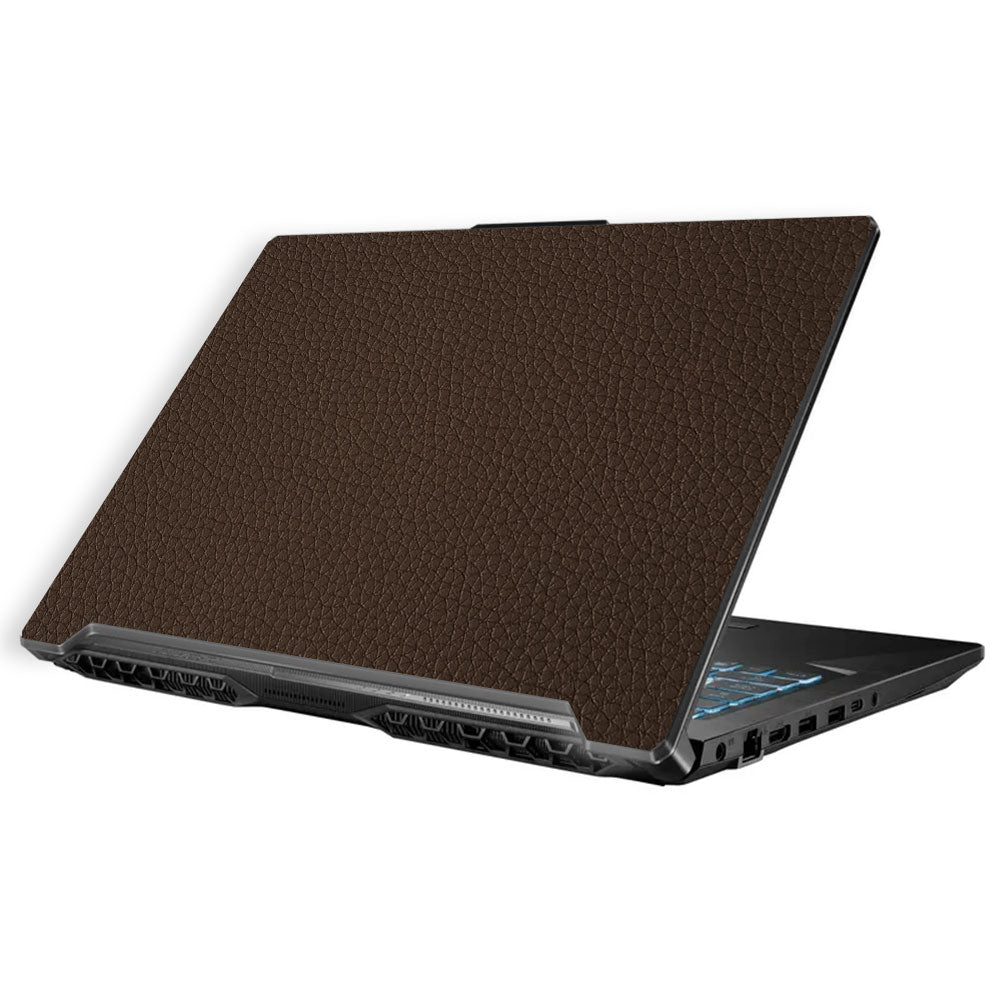 Textured Brown Leather Asus TUF Gaming F17 FX706 Laptop Skin