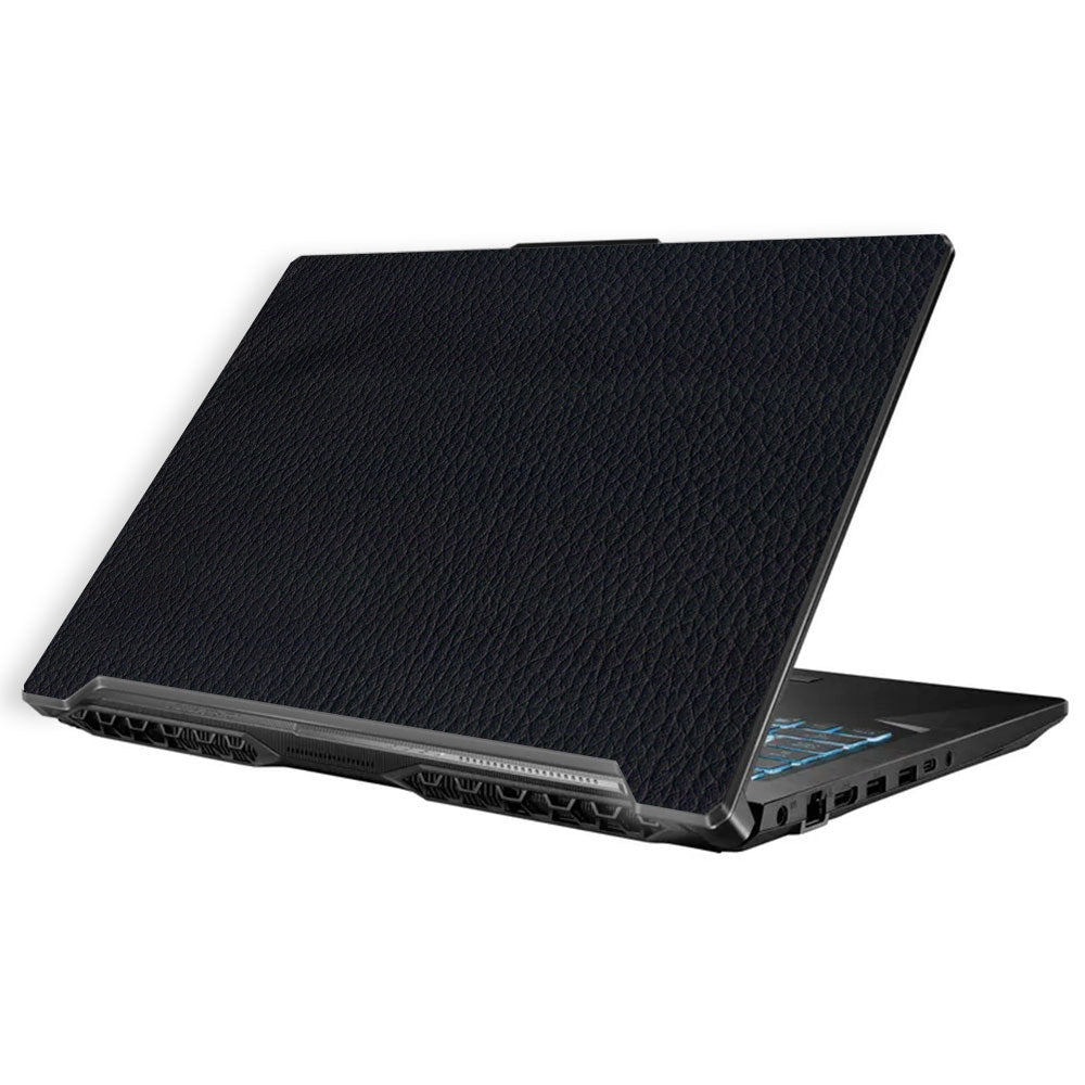Textured Black Leather Asus TUF Gaming F17 FX706 Laptop Skin