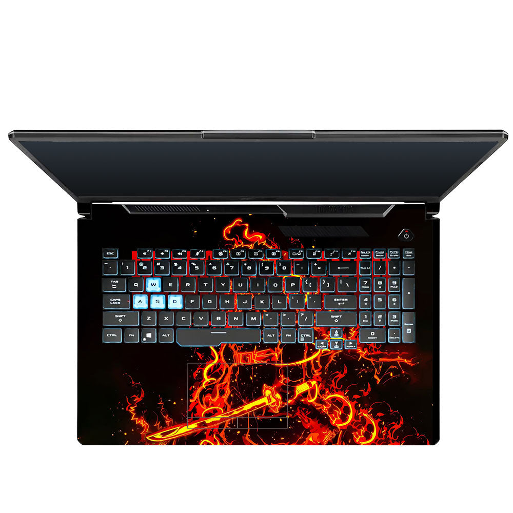 Rengoku Blazing Inferno Asus TUF Gaming F17 FX706 Laptop Skin