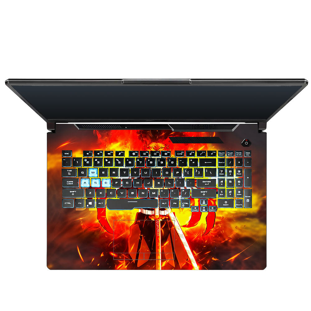 Flame Hashira Rengoku Asus TUF Gaming F17 FX706 Laptop Skin