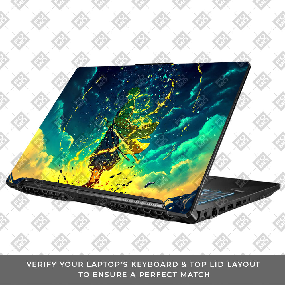 Zenitsu Thunder God Asus TUF Gaming F17 FX706 Laptop Skin