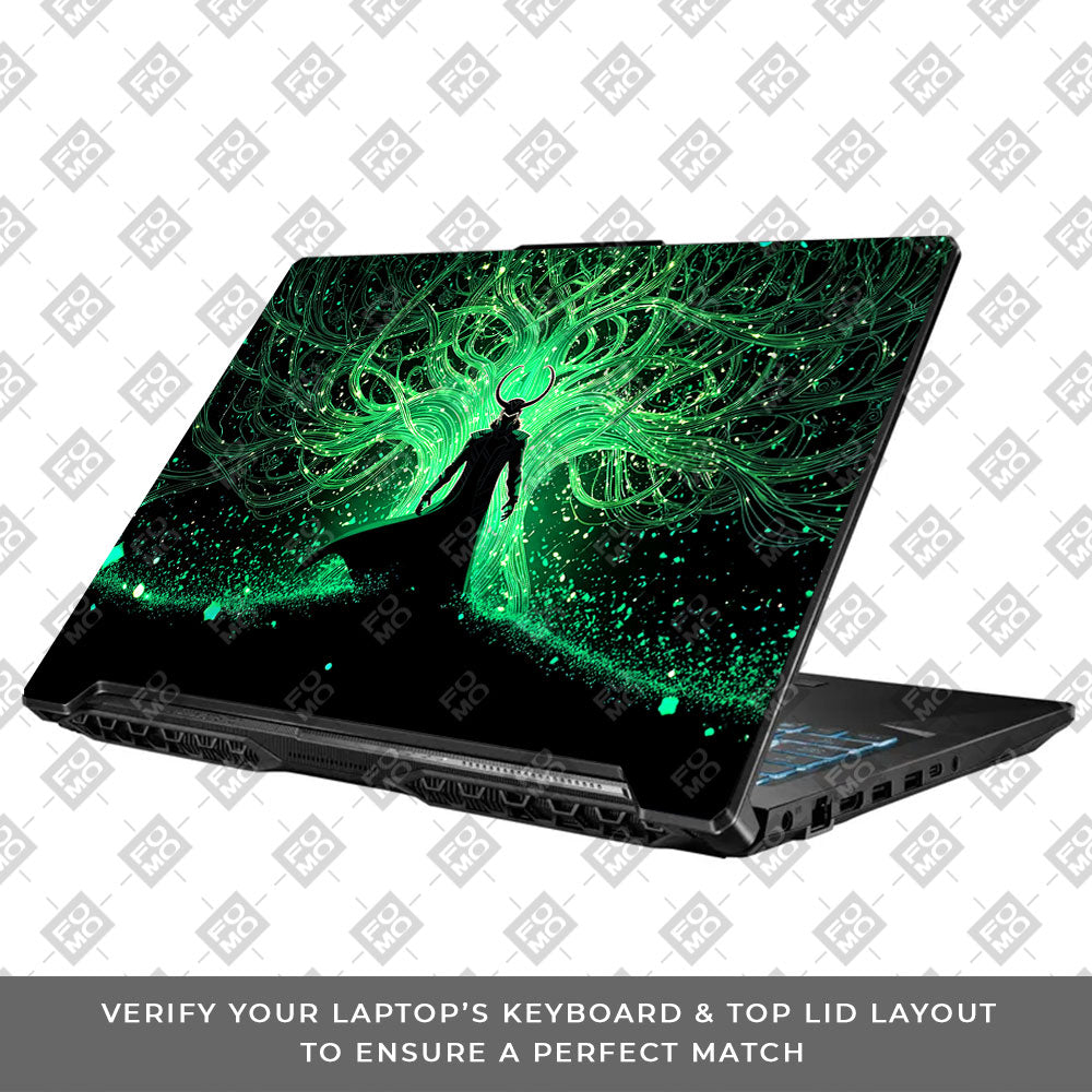 Loki God of Mischief Neon Asus TUF Gaming F17 FX706 Laptop Skin