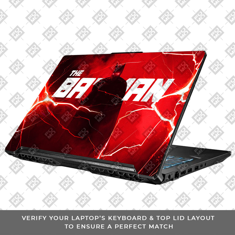 Red Rage Batman Asus TUF Gaming F17 FX706 3D Laptop Skin