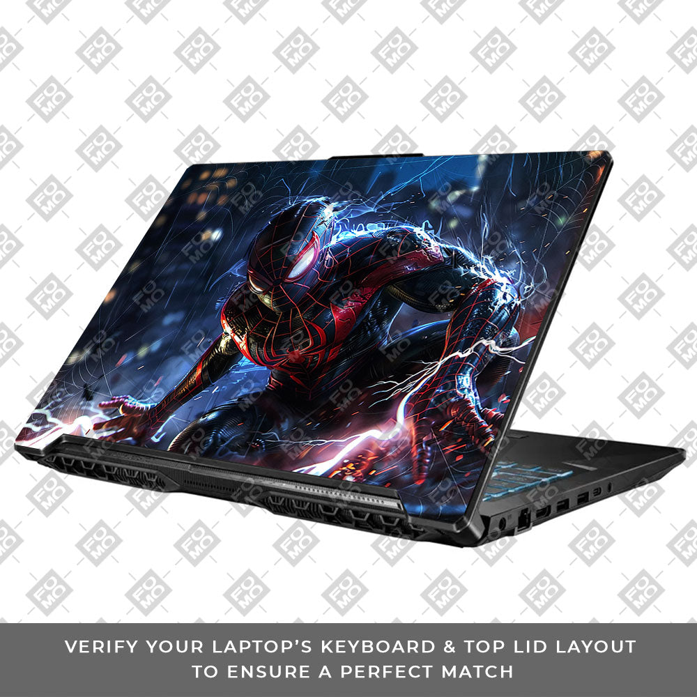 Miles Morales Shockwave Asus TUF Gaming F17 FX706 3D Laptop Skin