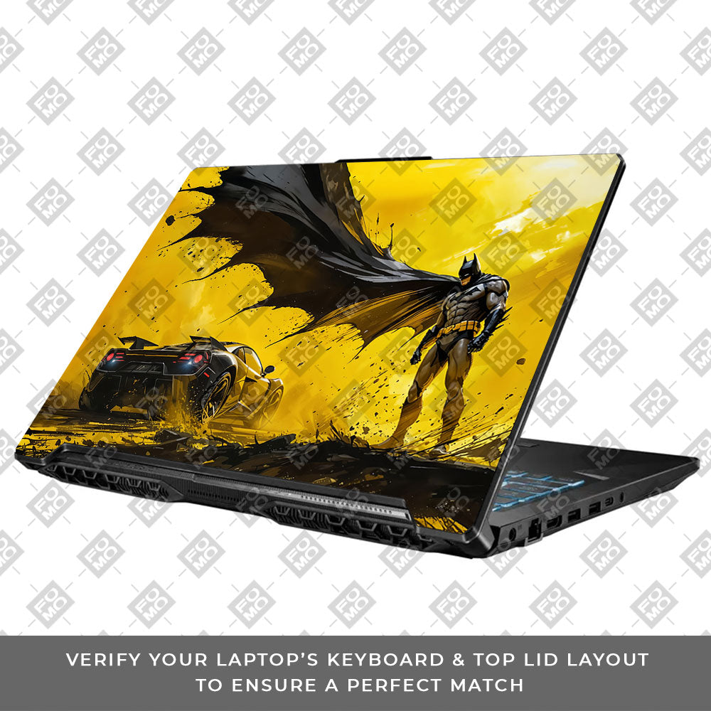 Dark Knight Velocity Asus TUF Gaming F17 FX706 Laptop Skin