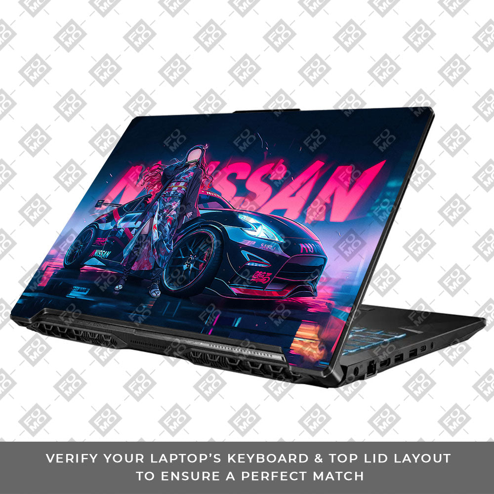 Neon Bloom Nezuko Racer Asus TUF Gaming F17 FX706 Laptop Skin
