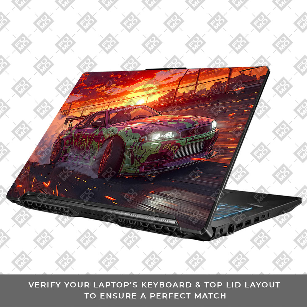 Tokyo Drift Vibes Asus TUF Gaming F17 FX706 Laptop Skin