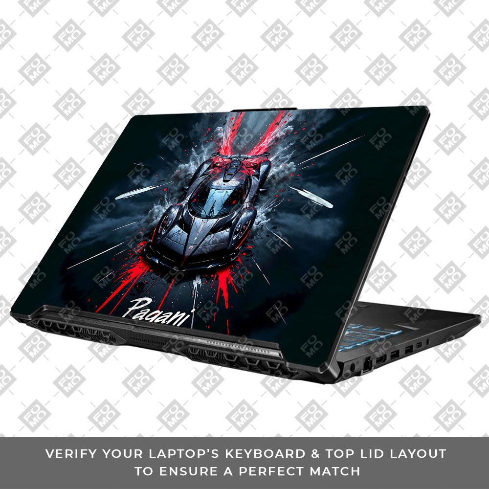 Pagani Midnight Impact Asus TUF Gaming F17 FX706 Laptop Skin