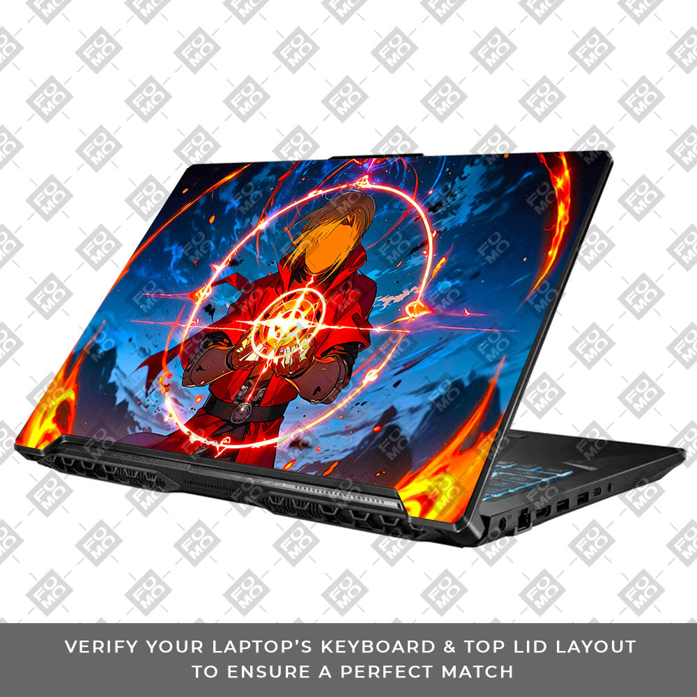 Edward Elric Fullmetal Alchemist Asus TUF Gaming F17 FX706 Laptop Skin