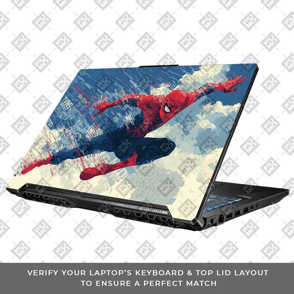 Spiderman Velocity Asus TUF Gaming F17 FX706 Laptop Skin