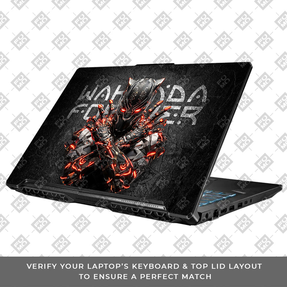 Black Panther Glowing Fury Asus TUF Gaming F17 FX706 Laptop Skin