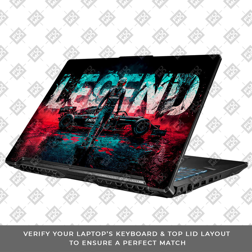 F1 Legend Racer Asus TUF Gaming F17 FX706 Laptop Skin